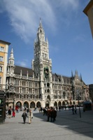 Marienplatz mit Rathaus in München