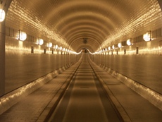 The old Elbe Tunnel in Hamburg