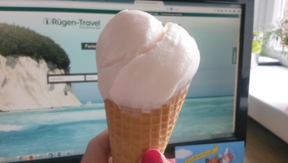 ImageEis in der Waffel