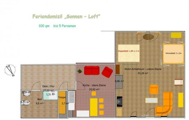 Sonnen-Loft FW separates Objekt - 4 Personen 100qm (94830
