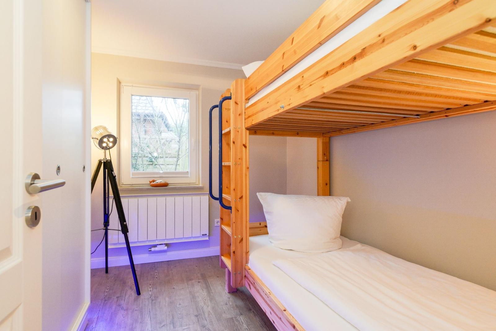 Das zweite Schlafzimmer mit Etagenbett