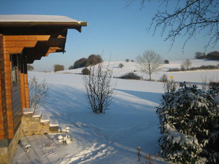 Witwe Bolte "Saunahäuschen" im Schnee