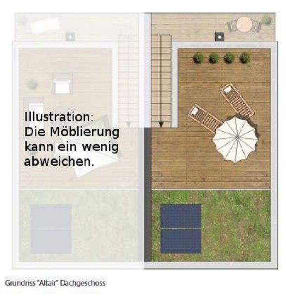 Grundriss: Die wunderschöne, große Dachterrasse