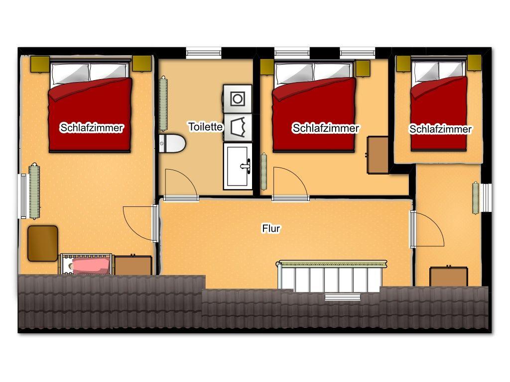 Grundriss der 1. Etage
