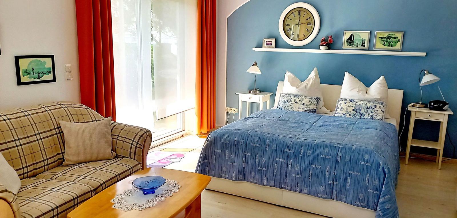 Schlafbereich im Wohnzimmer