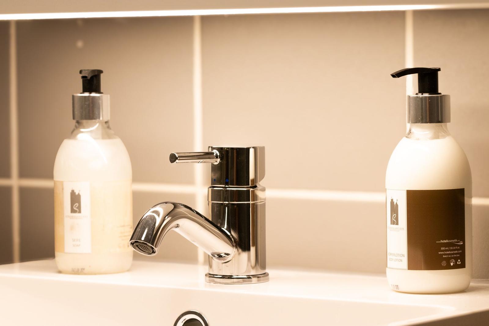 Handwash & Bodylotion stehen bereit