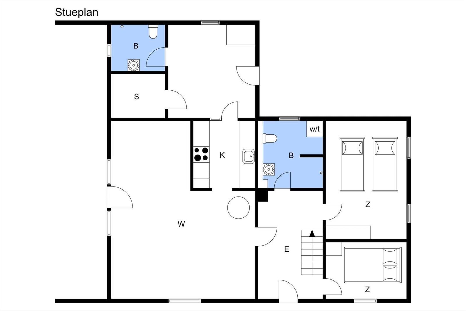 Dieses Grundrissbild zeigt die Räume und Anordnung der Wohnung.