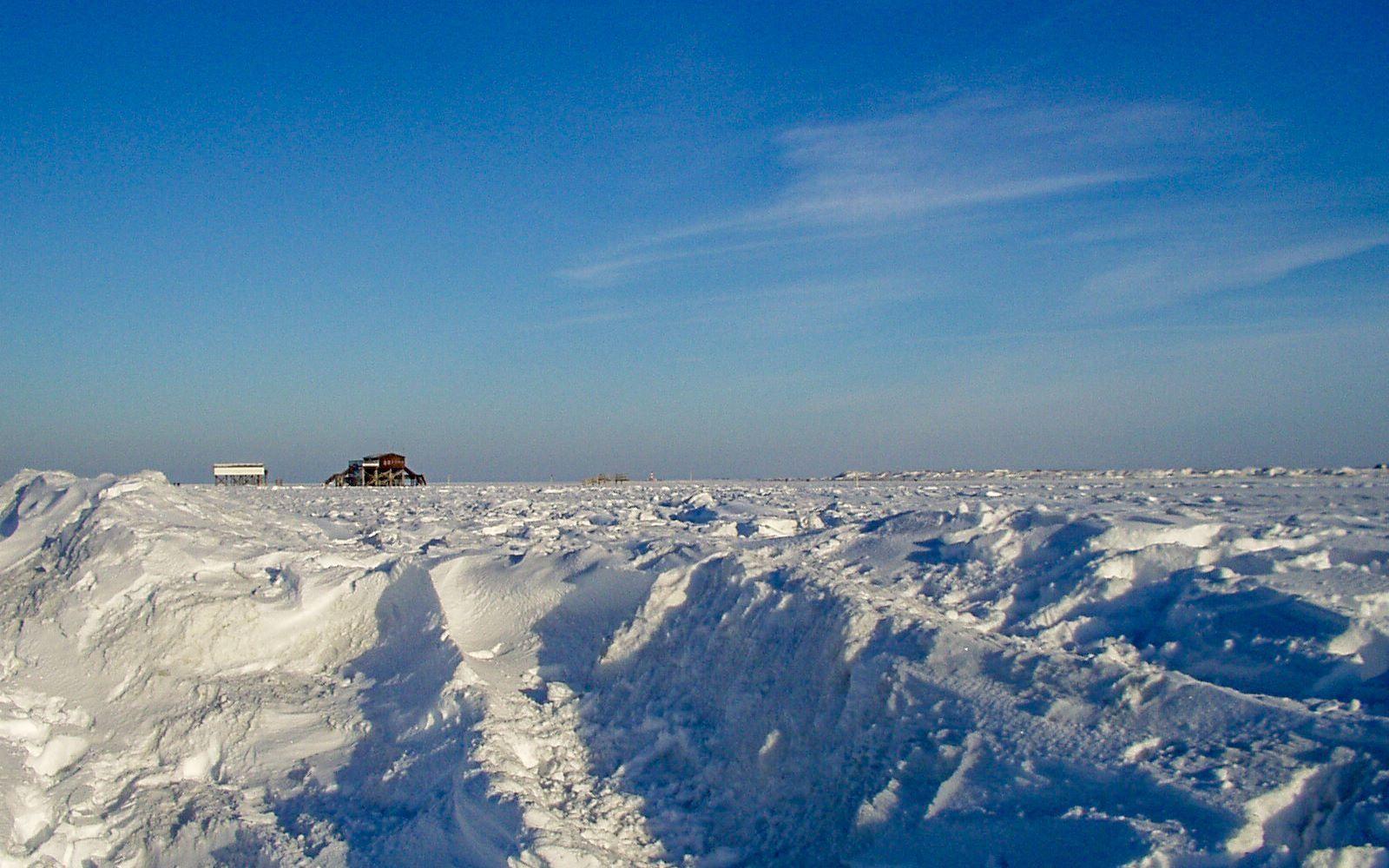 Schneezauber am Strand...