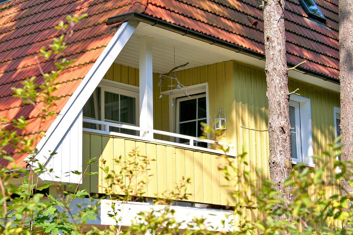 überdachter Balkon Richtung Morgensonne