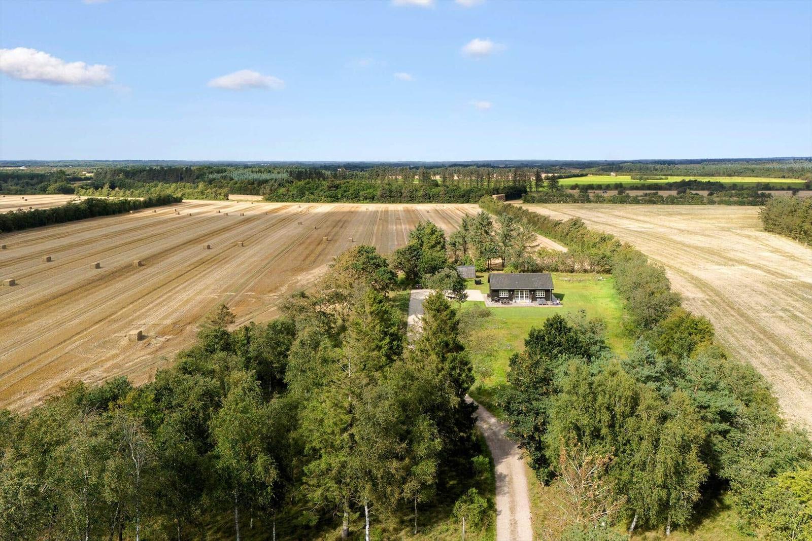 Haus mit Garten und Waldweg in ländlicher Umgebung