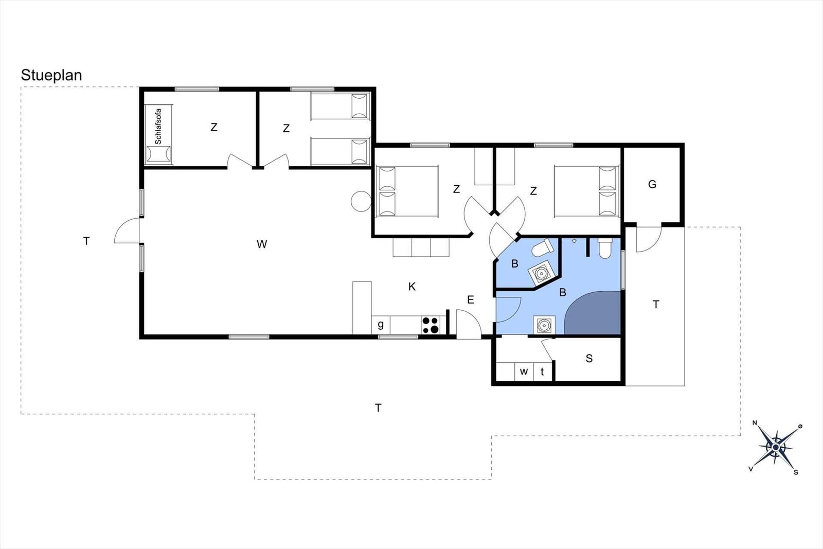 Dieses Grundrissbild zeigt die Räumlichkeiten und ihre Anordnung.