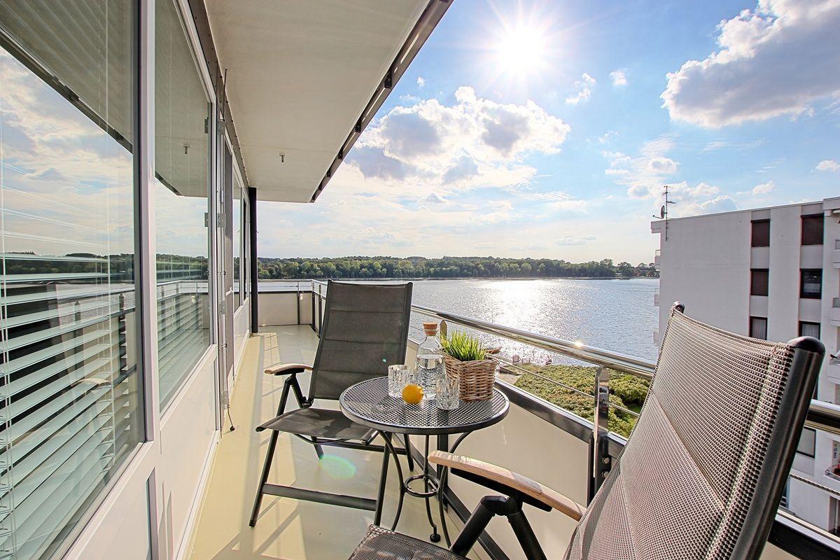 Balkon mit Blick zur Ostsee und zum Binnensee