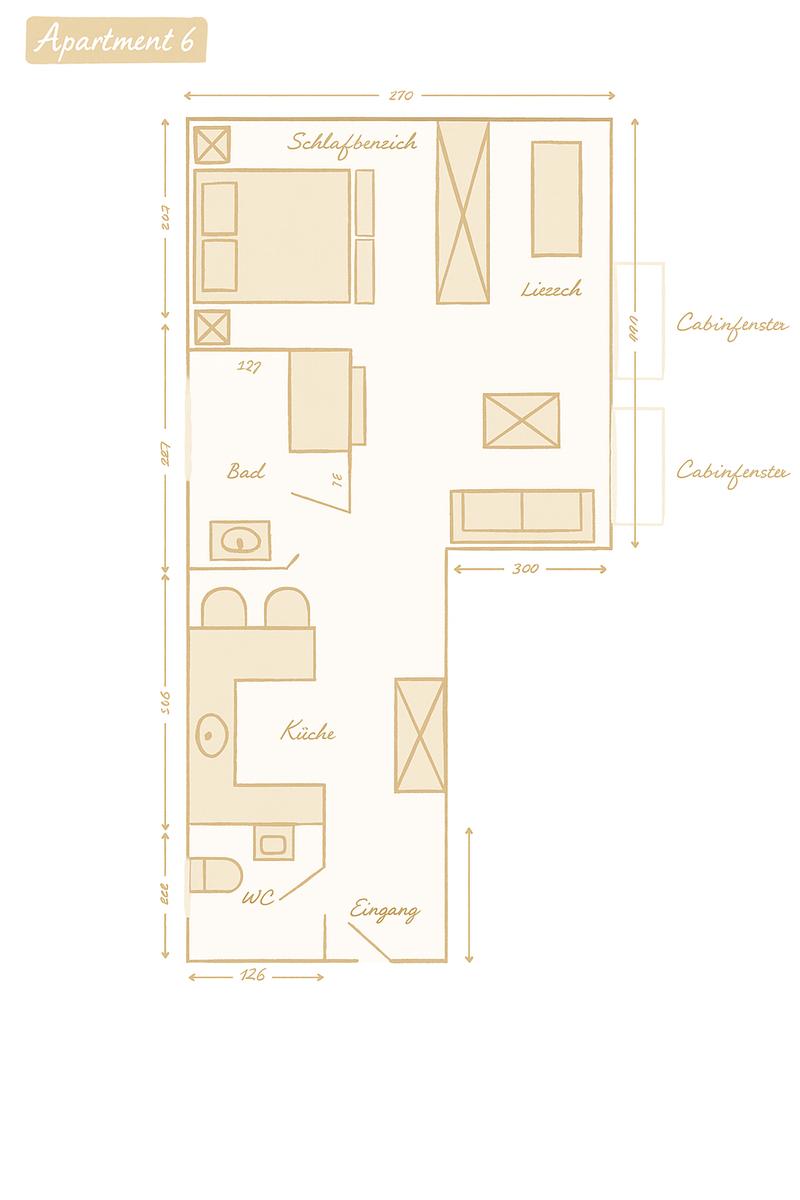 Grundriss Apartment Uranus...