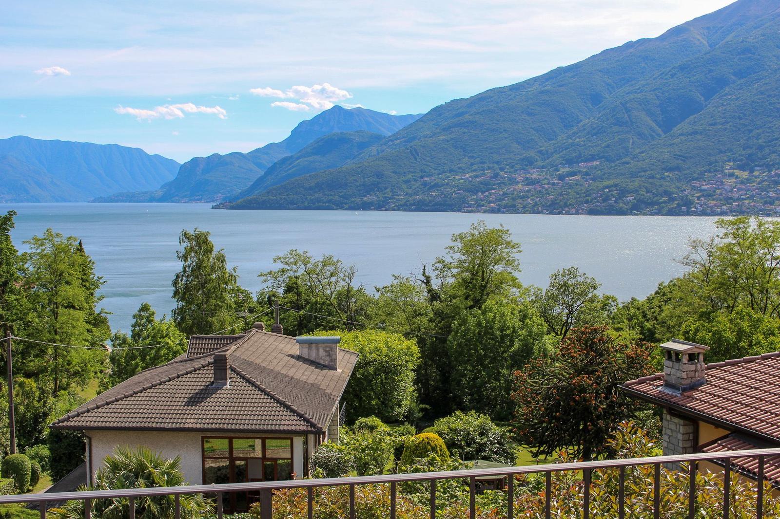 House with view of lake and mountains