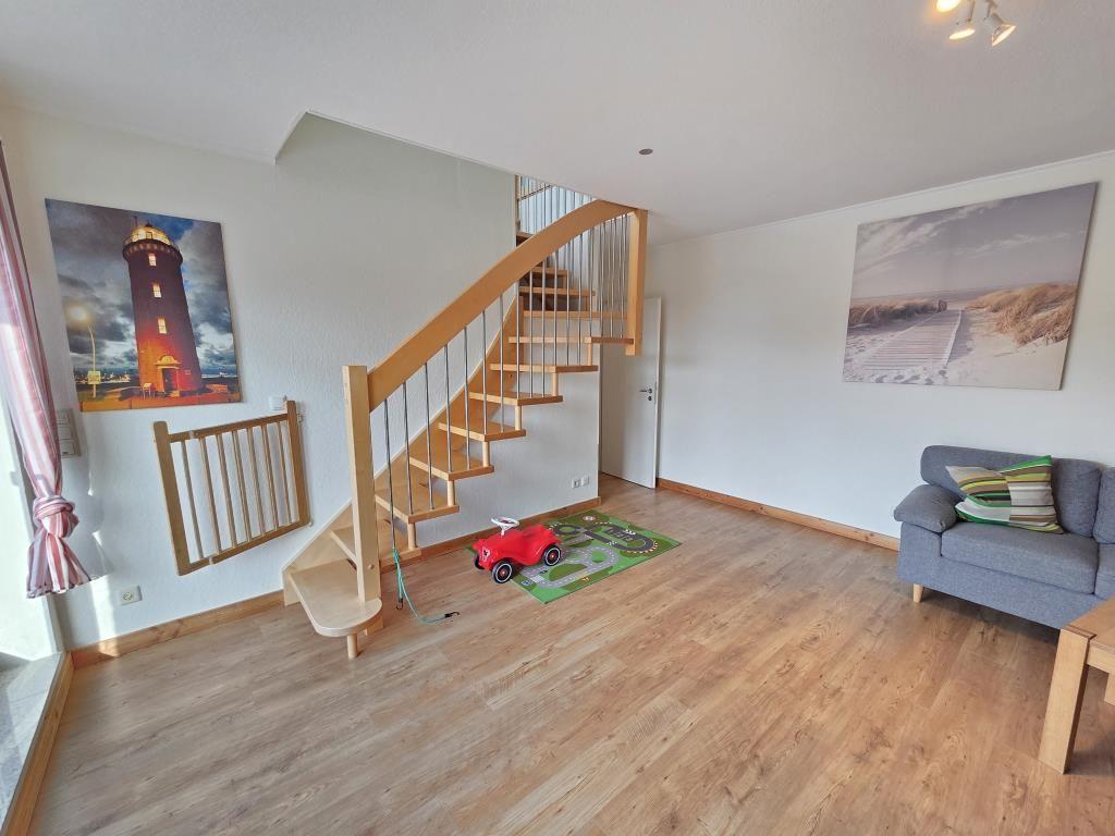 Treppe zum Schlafraum im Wohnraum