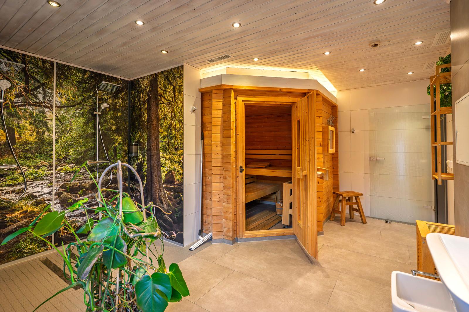 ...Entspannung pur in der Sauna...