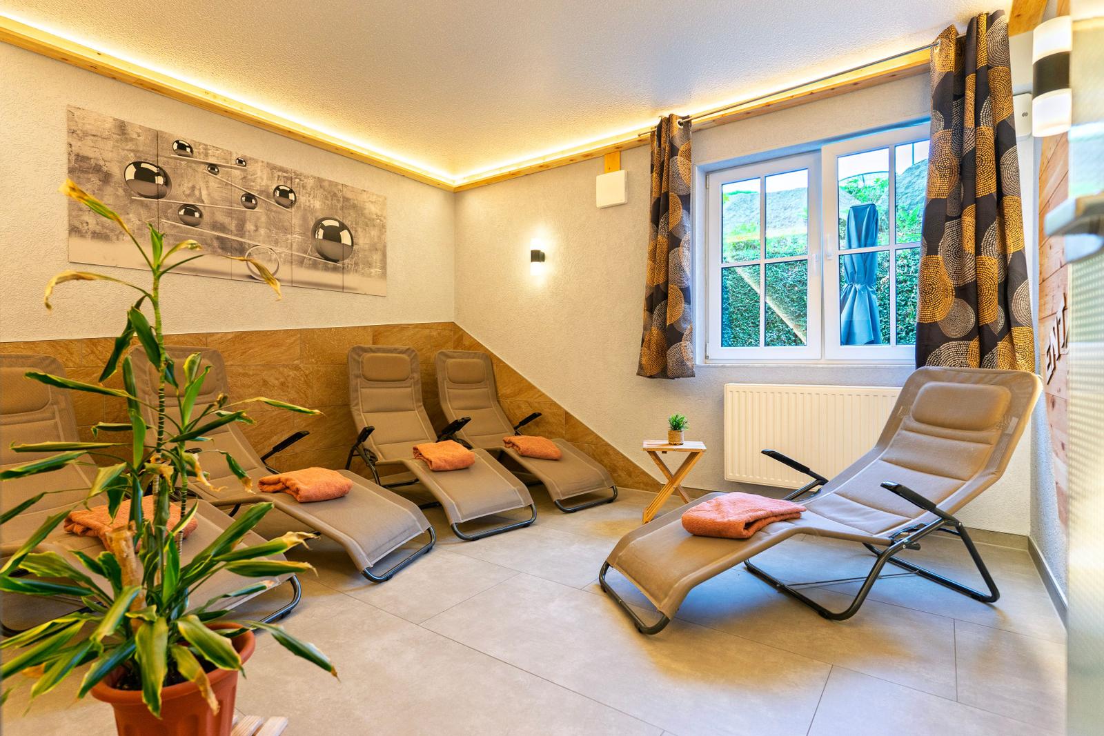 ...Die Entspannung nach dem Saunagang!..