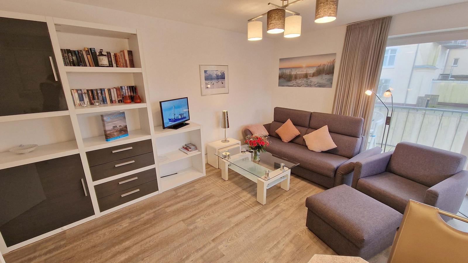 Wohnzimmer mit Smart-TV...