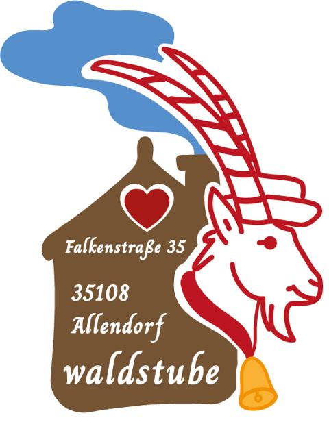 Waldstube in Allendorf, Falkenstraße 35, mit Ziegenkopf und Glocke.