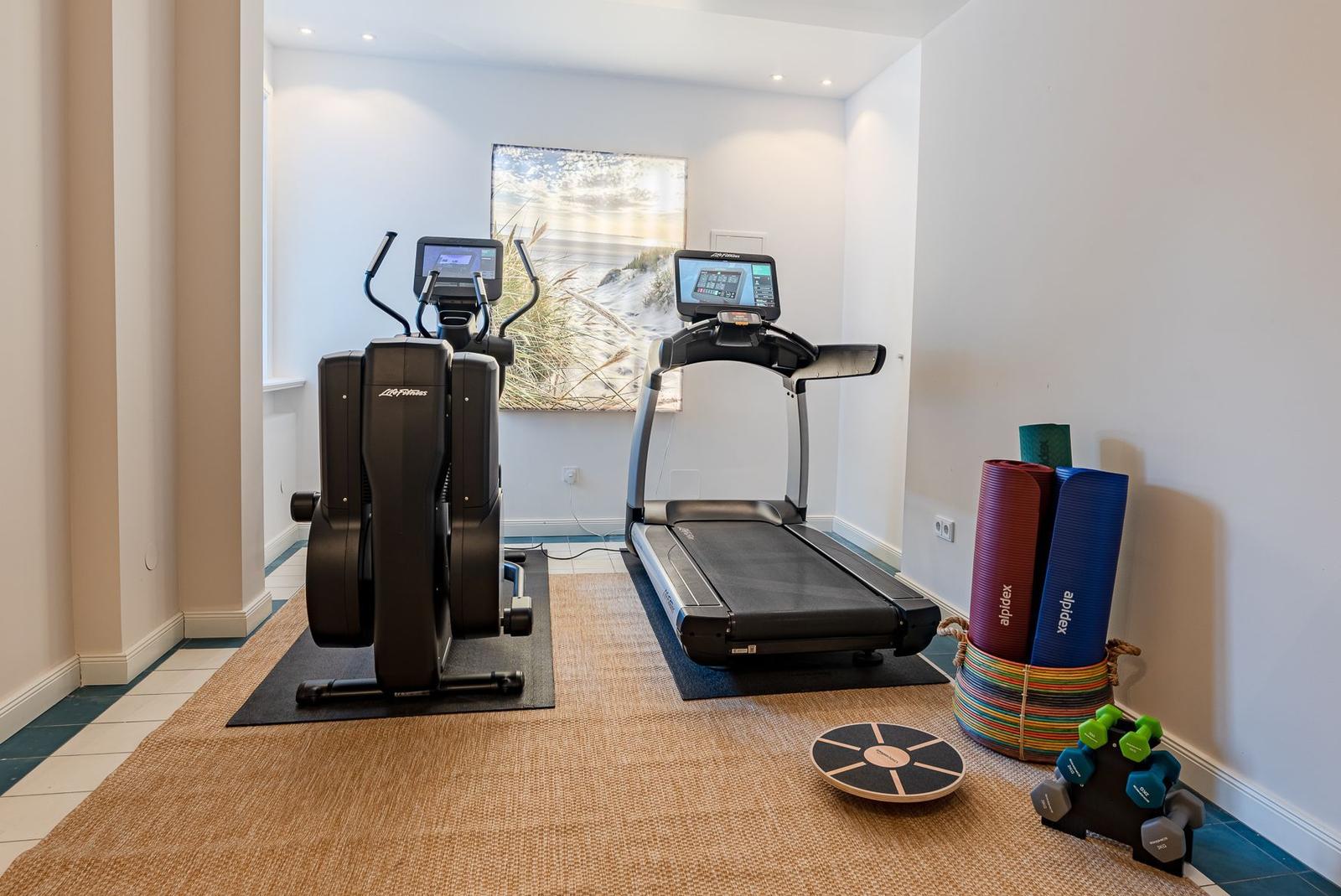 Fitnessraum befindet sich im gegenüberliegenden Gebäude Sandwall 6