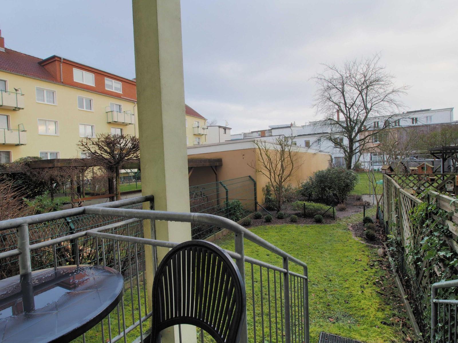 Blick vom Balkon