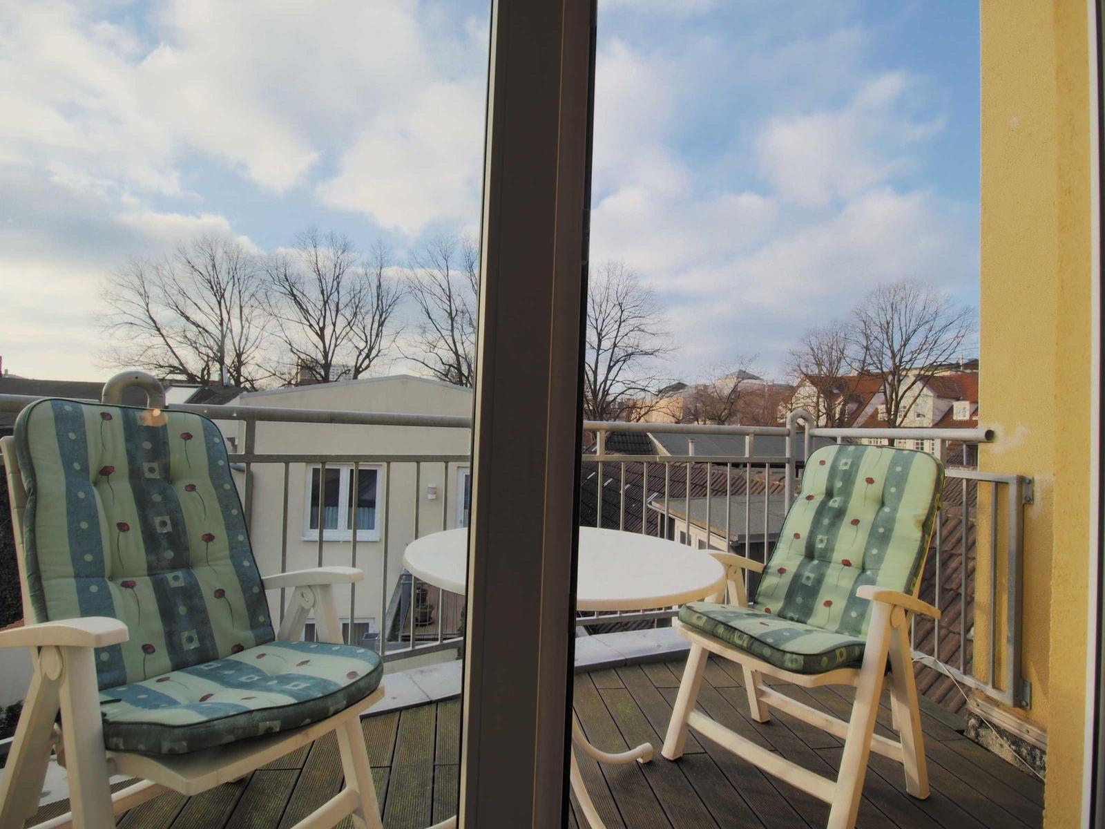 Blick auf den Balkon