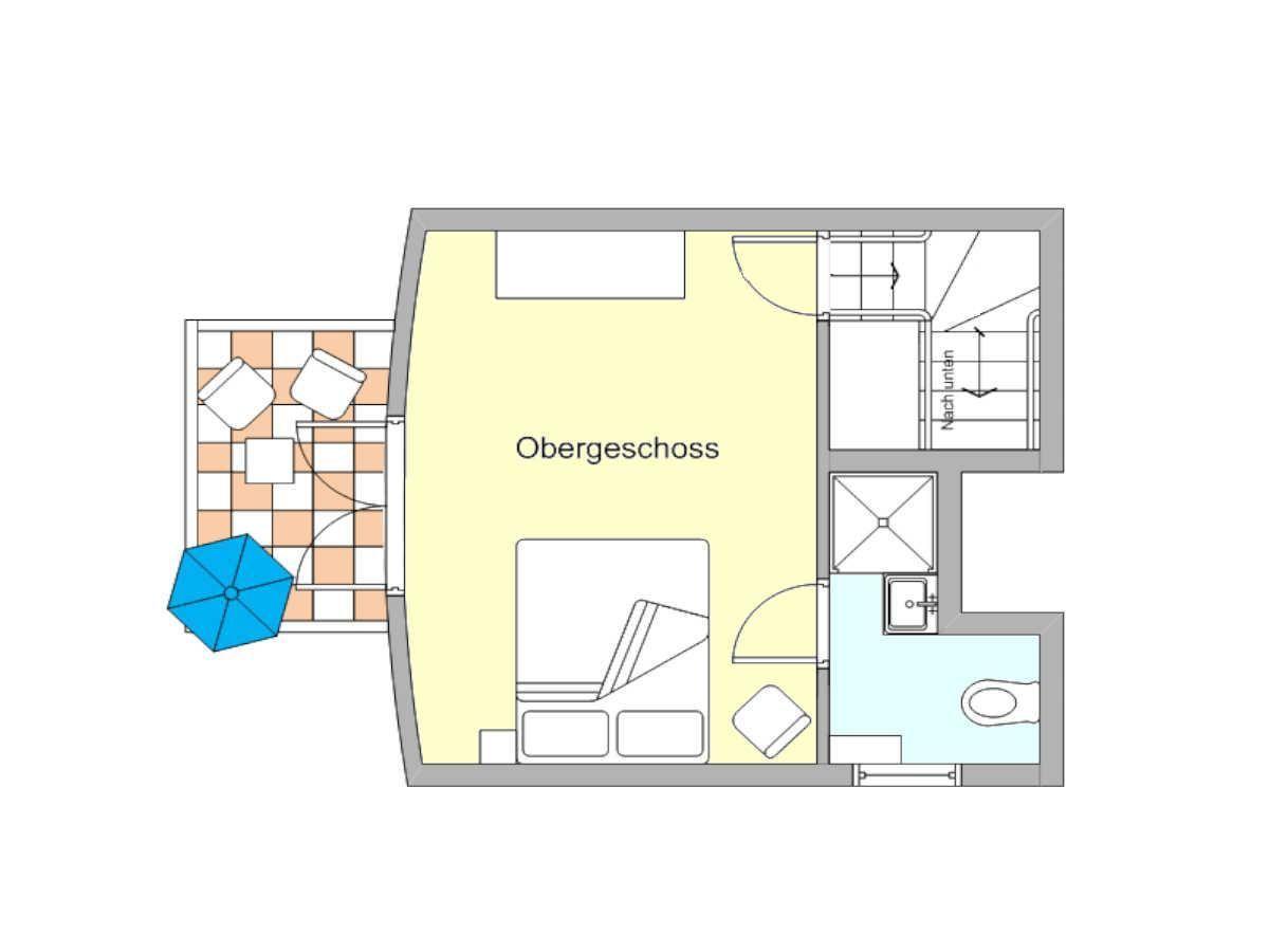 Grundriss Obergeschoss mit Balkon