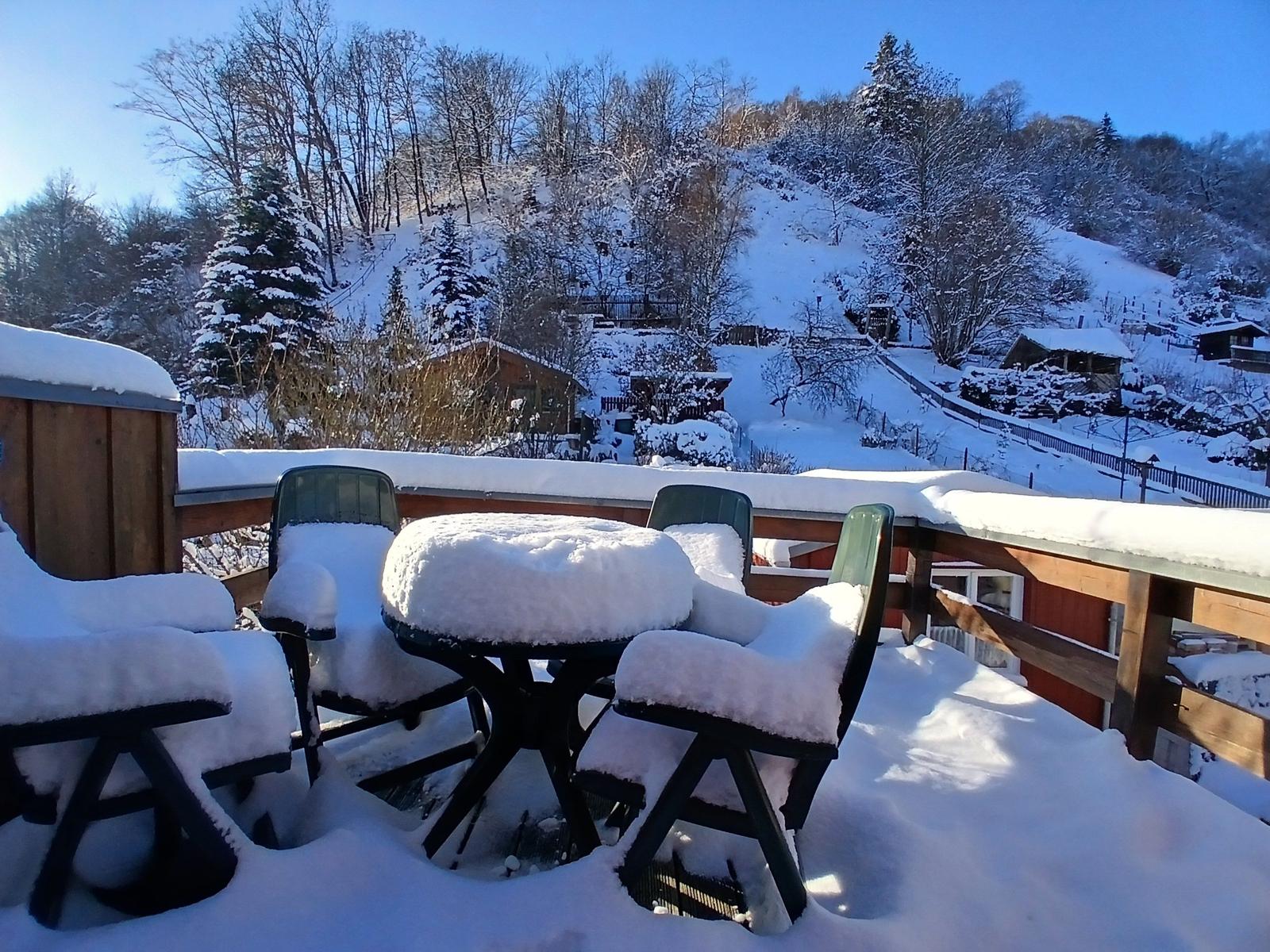 Dachterrasse im Winter