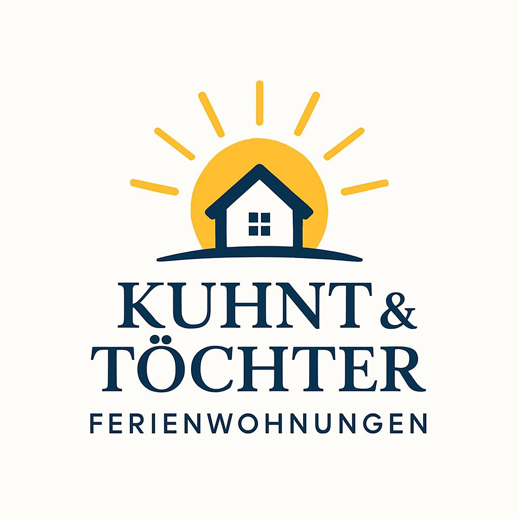 Logo mit Haus und Sonne für Ferienwohnungen