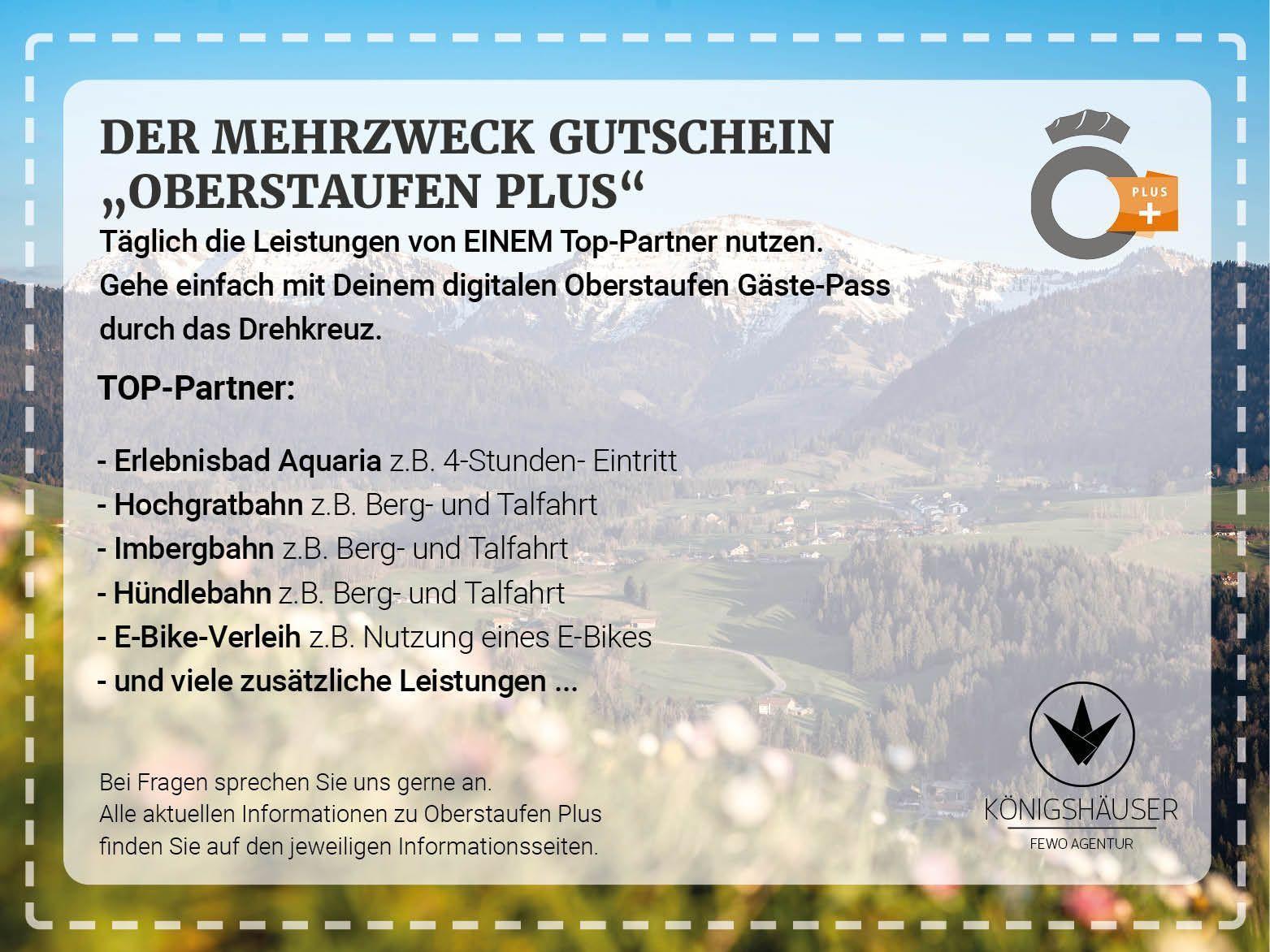 Gutschein für Berg- und Talbahnen, E-Bike-Verleih und Aqua-Entritt in Oberstaufen.
