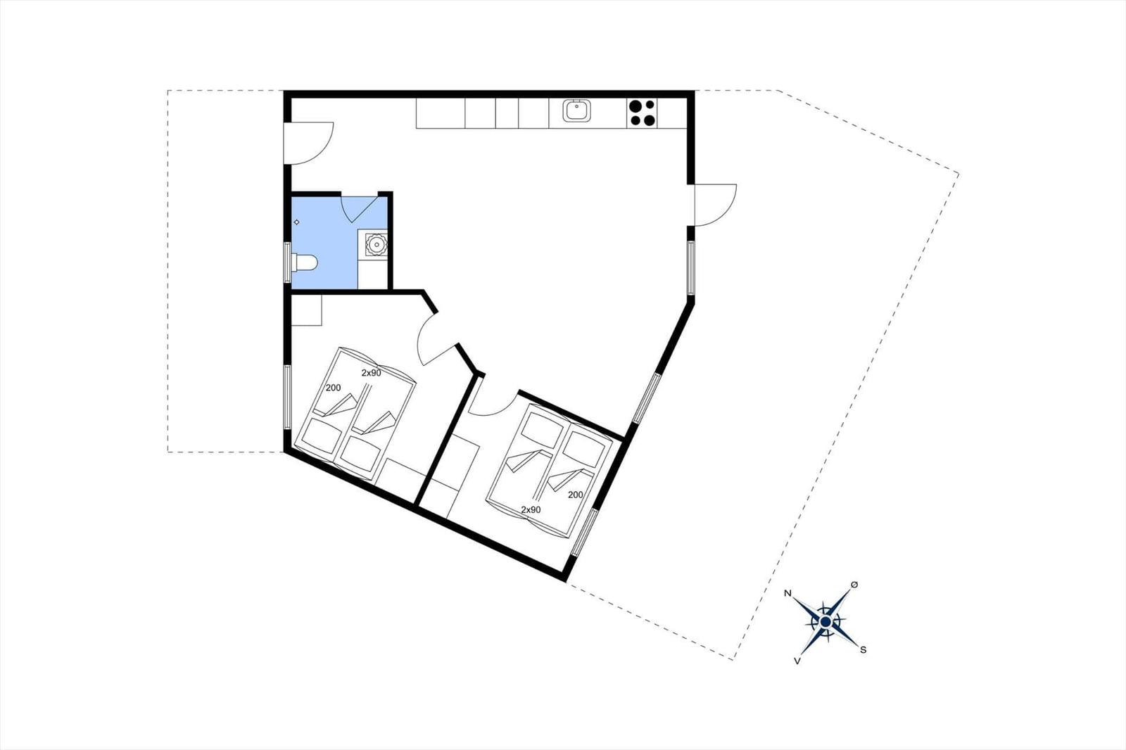 Zweizimmer-Wohnung mit Küche und Bad