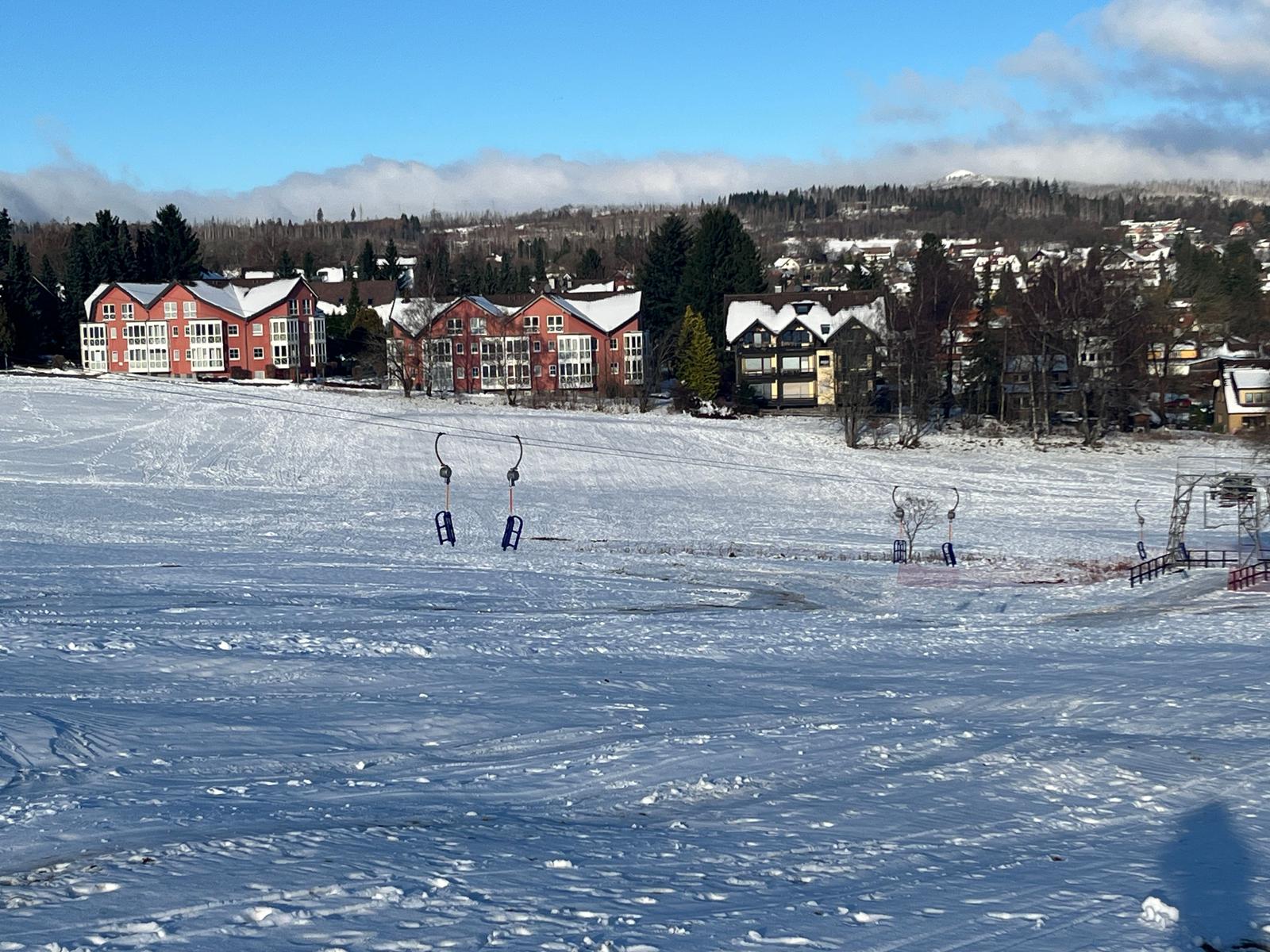 Der neue Rodellift, bei guter Schneelage und insbesondere am Wochenende im Betrieb.