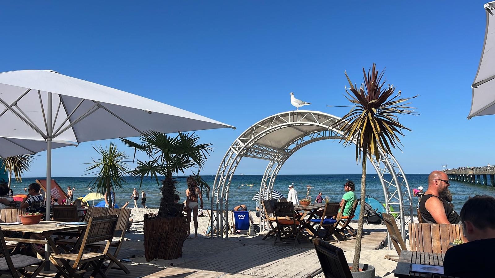 Beachclub am Strand