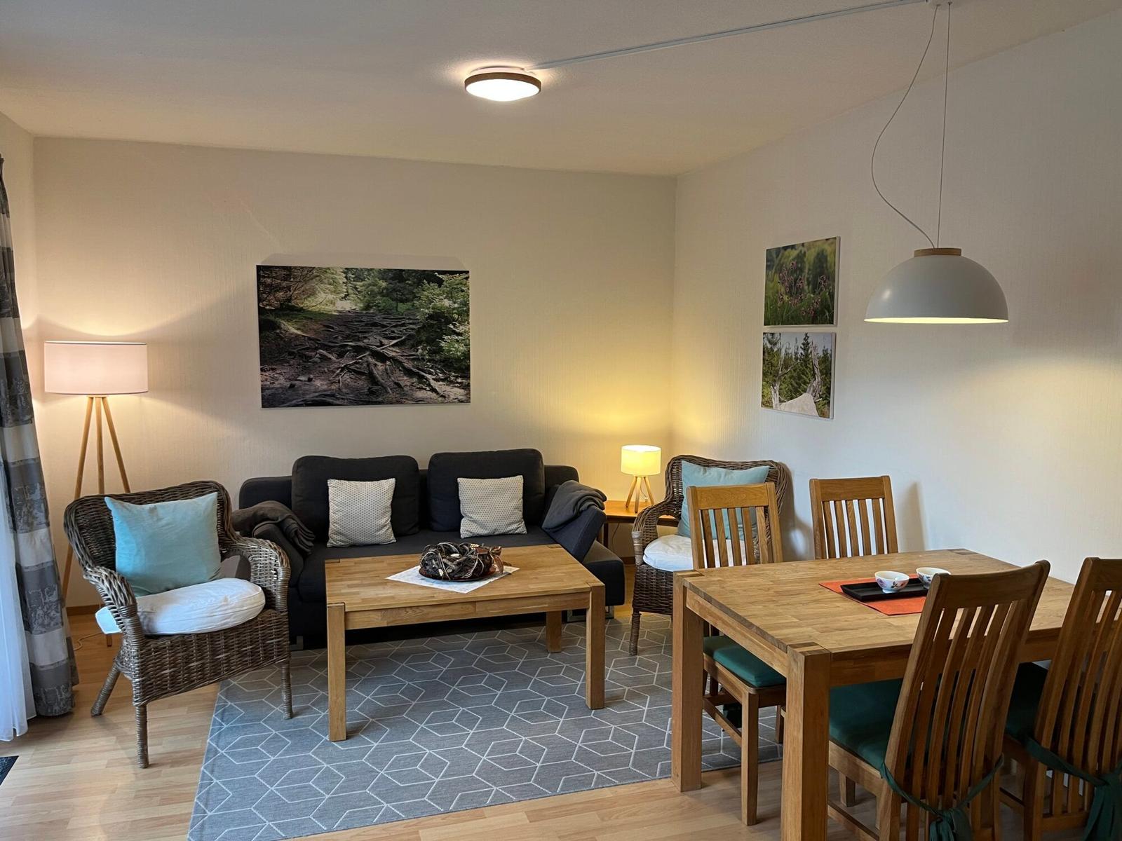 Wohn-/Schlafbereich mit offener Küche