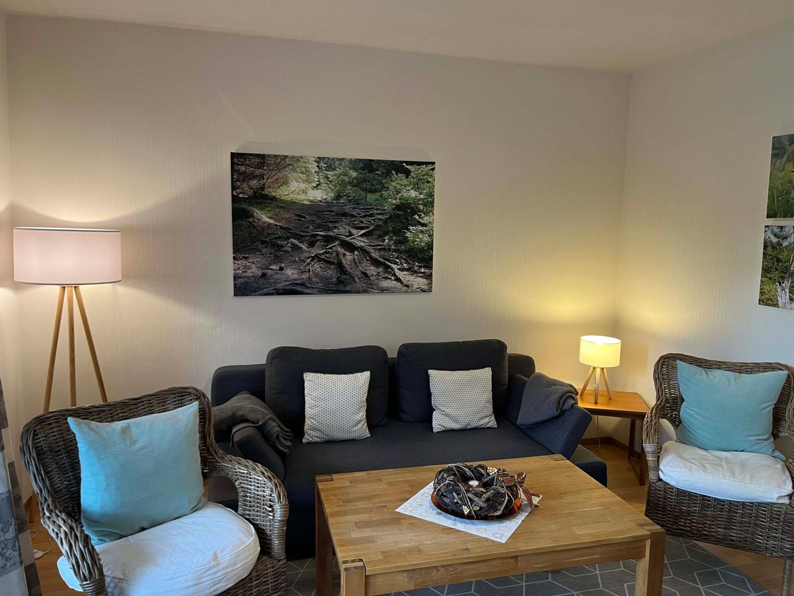 Wohn-/Schlafbereich mit offener Küche