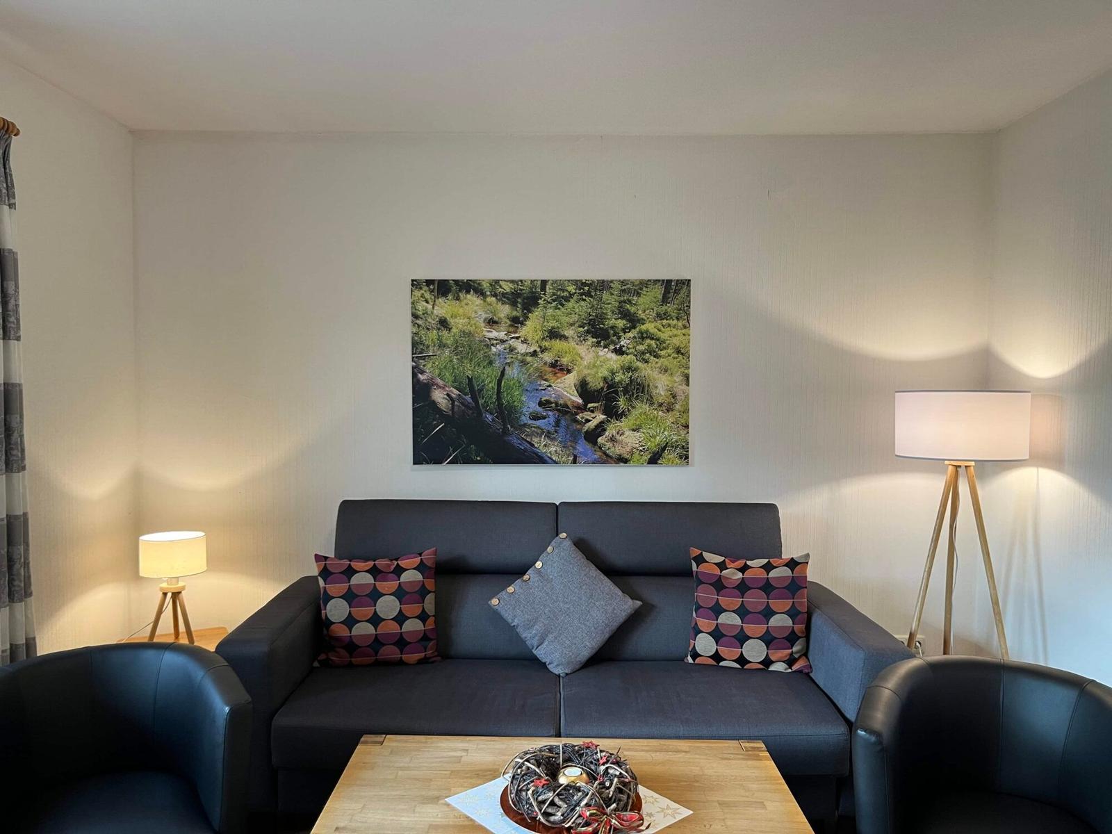 Wohn-/Schlafzimmer mit offener Küche