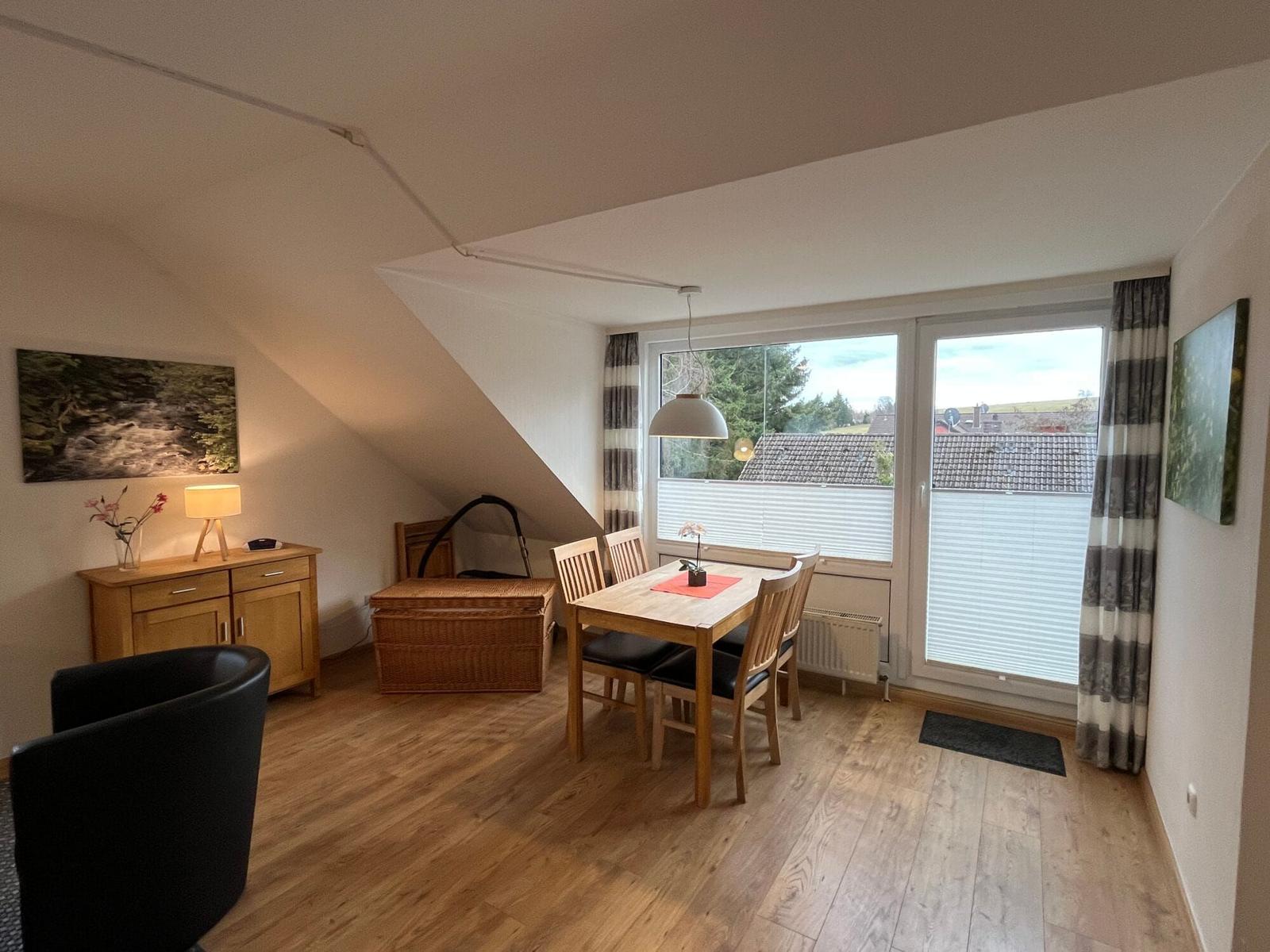 Wohn-/Schlafbereich mit offener Küche