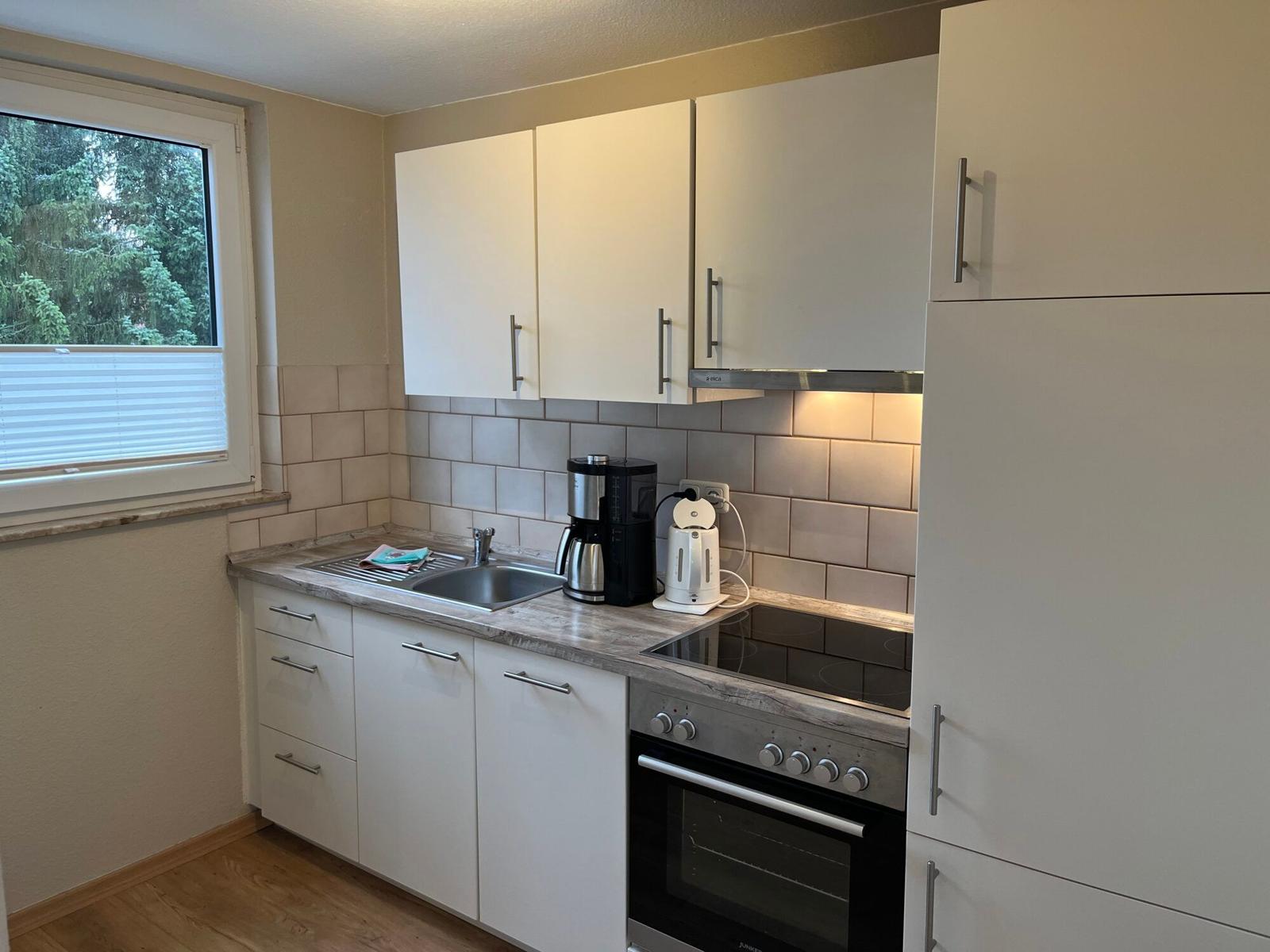 Wohn-/Schlafbereich mit offener Küche