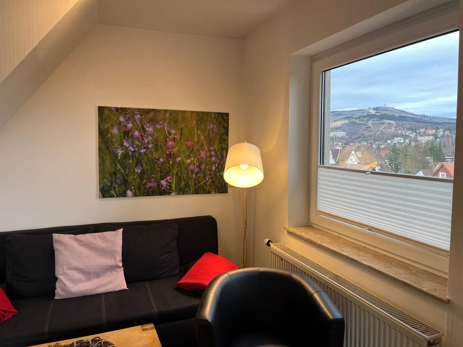 Wohn-/Schlafbereich mit offener Küche