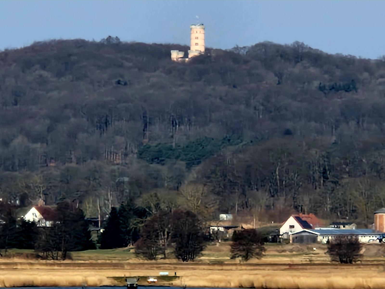 Blick vom Balkon auf das Jagdschloß Granitz