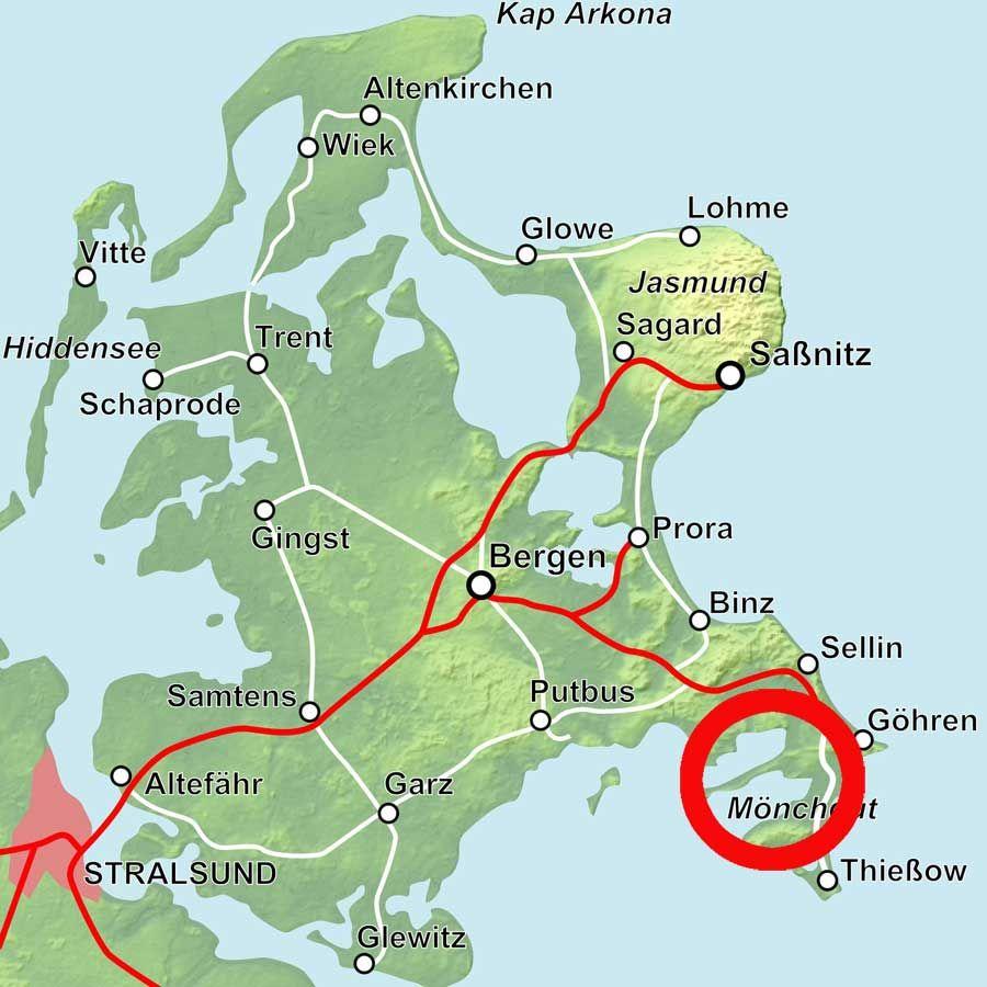 Lage Alt Reddevitz auf Rügen