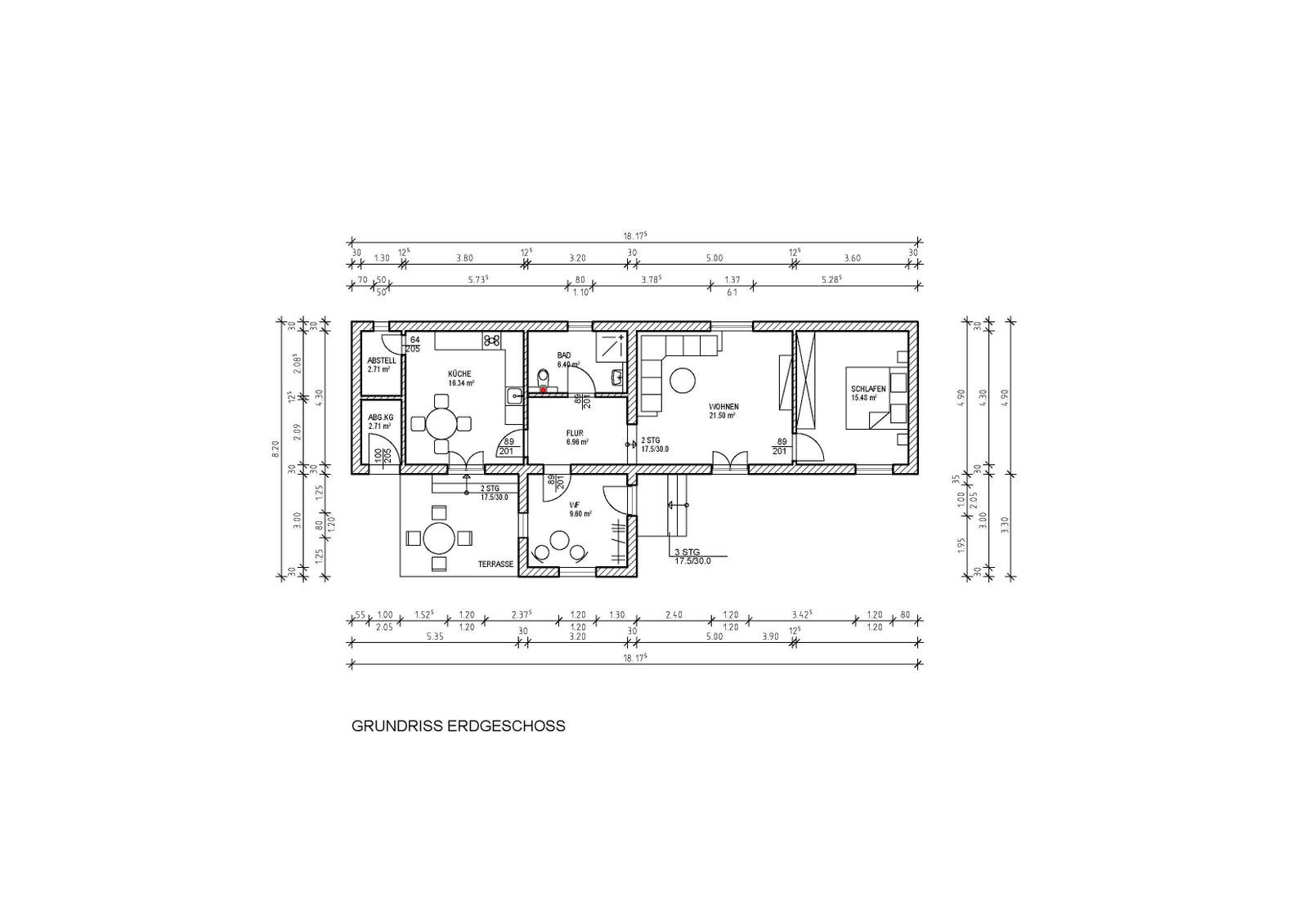 Grundriss vom Ferienhaus