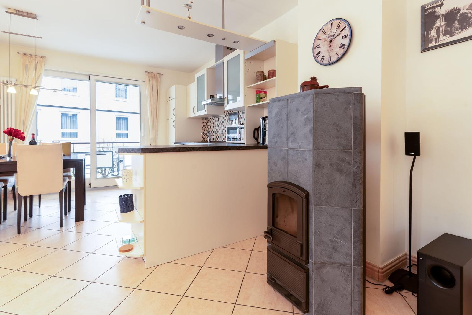 Wohnbereich mit Kamin