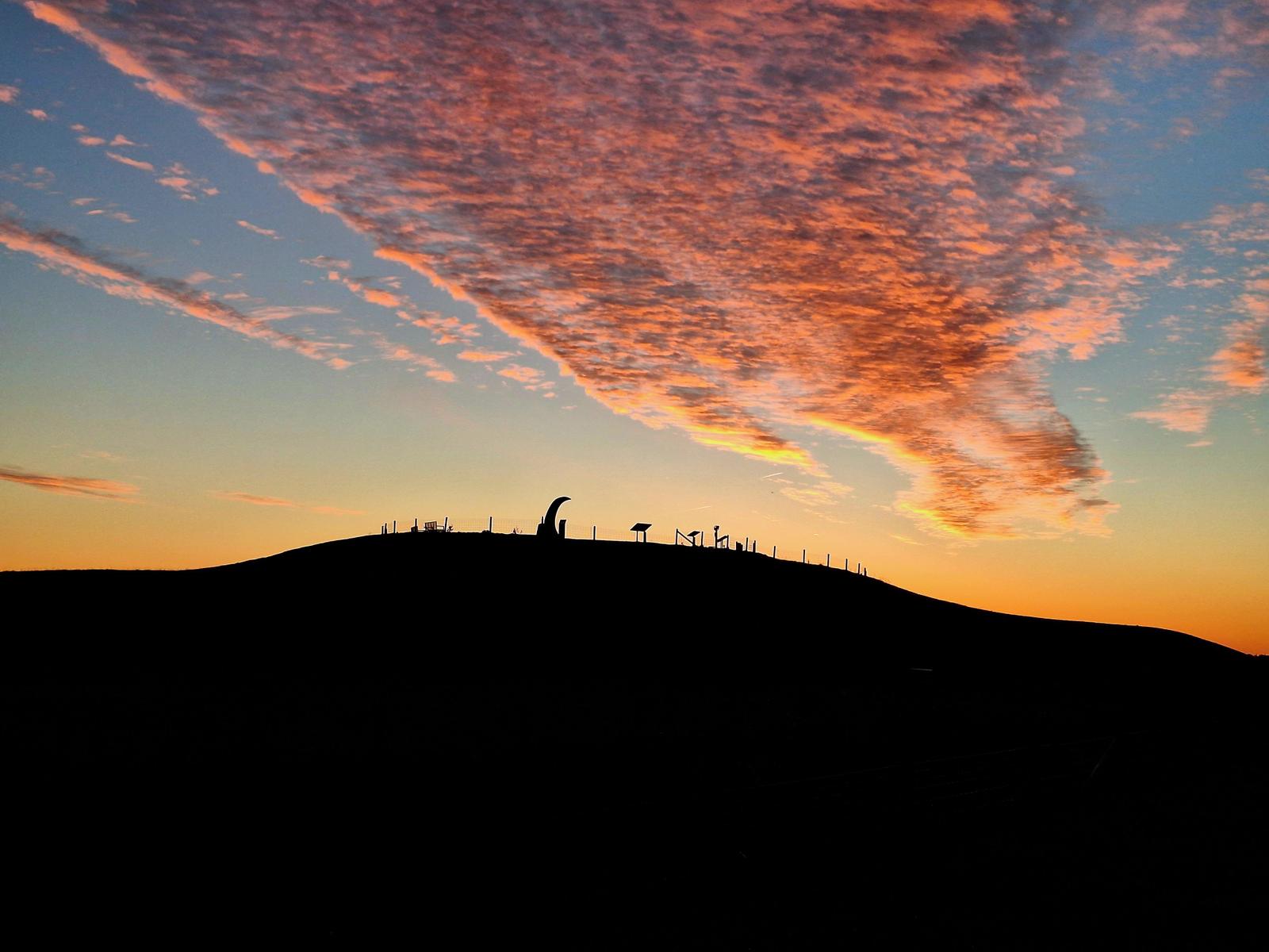 Blick auf die Woge retour im Sonnenuntergang