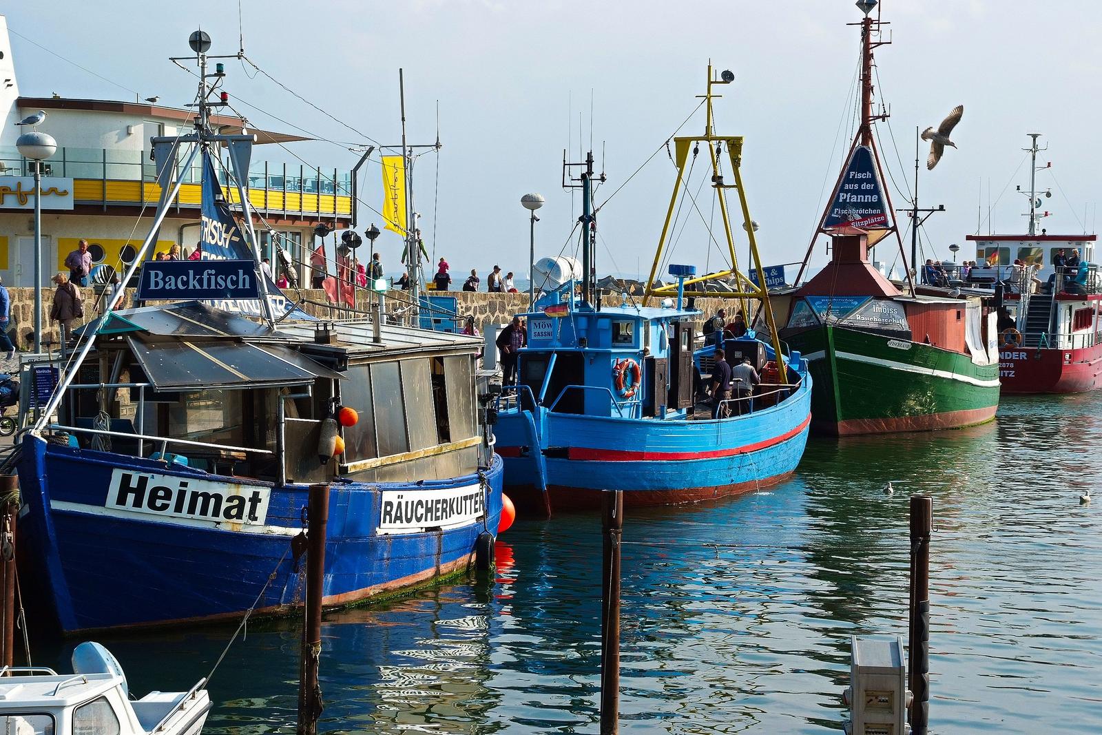 Der Stadthafen in Sassnitz