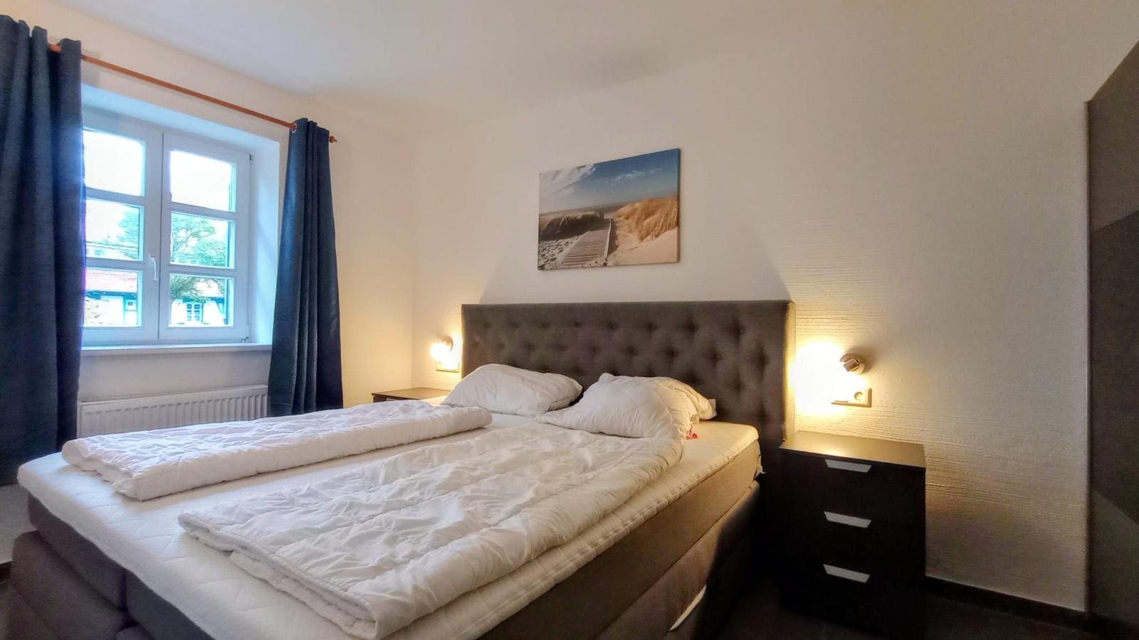 Boxspringbett im Schlafzimmer