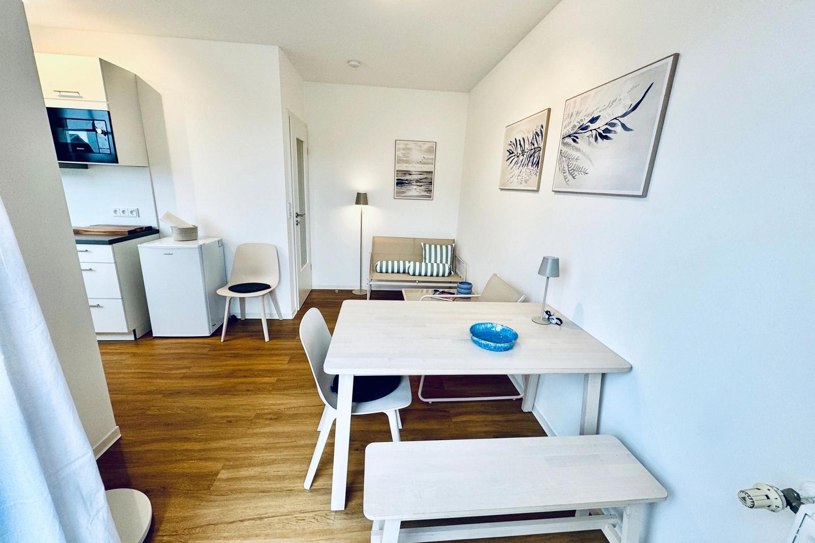 Heller Essbereich im Wohnzimmer