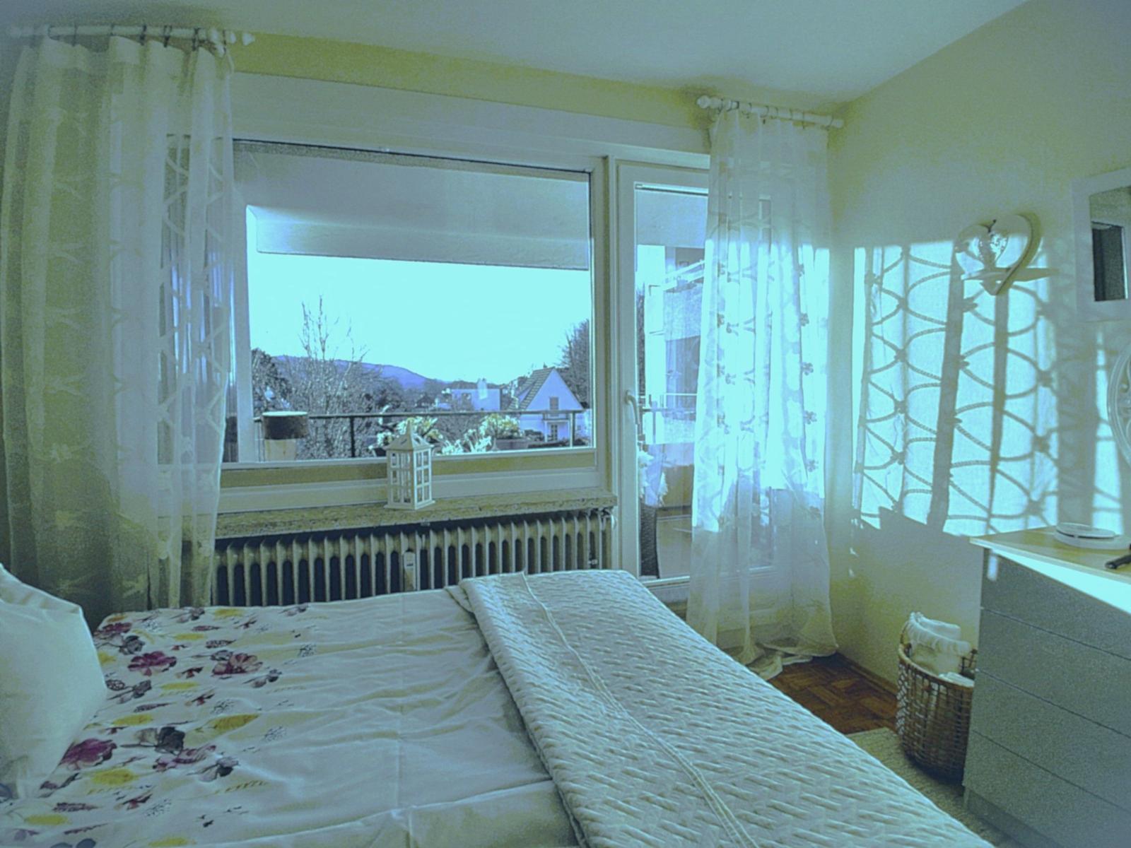 Blick auf den Balkon (Tür zum Balkon)