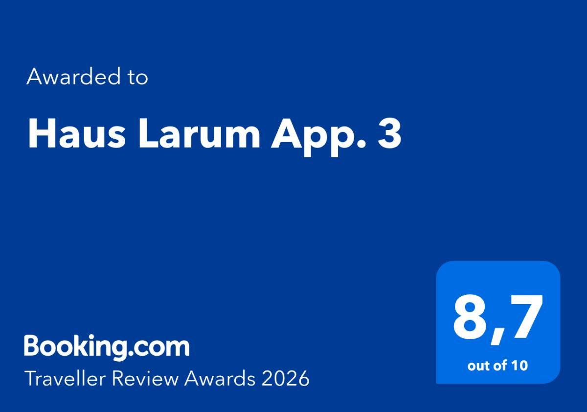 Haus Larum App. 3 erhielt 8,7 von 10 bei den Booking.com Reisendenbewertungspreisen 2026.
