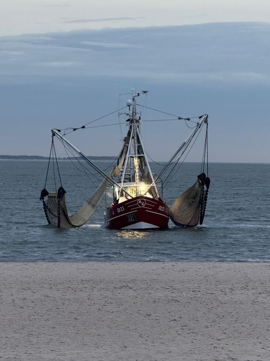 Krabbenkutter am Oststrand (Foto: S. Scholz)